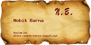 Nobik Barna névjegykártya